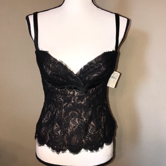 Carmen Marc Valvo Tops - Carmen Marc Valvo Black Lace Top Size 4